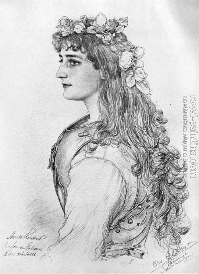 Christian Wilhelm Allers : Portrait of amanda lindner